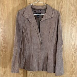 Karen Kane Light Mauve Soft Suede Lined Blazer